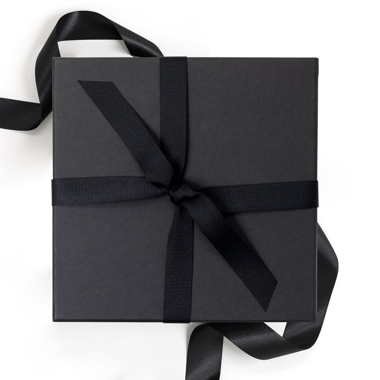 Black Gift Box with Black Ribbon