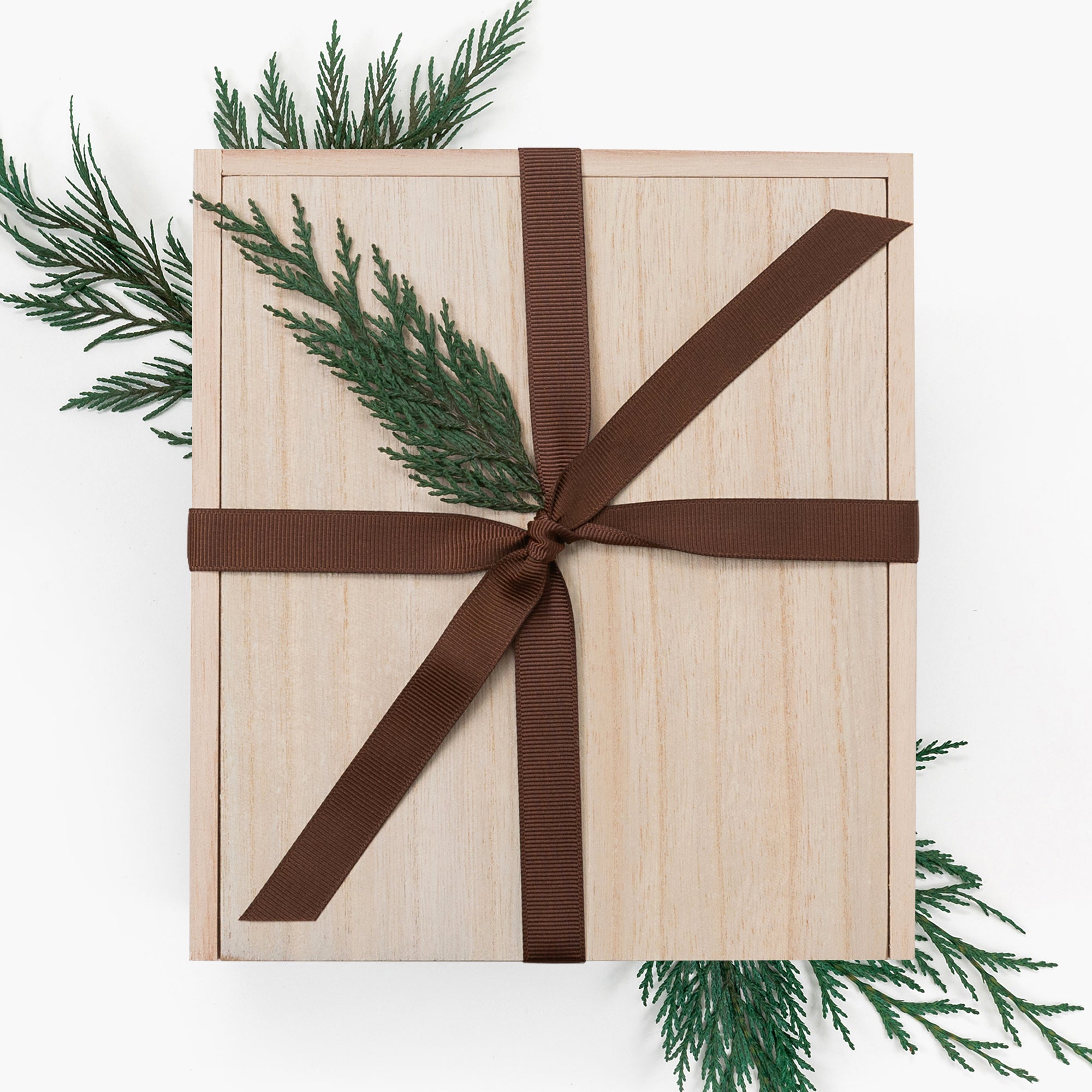 wooden gift box for holiday
